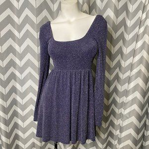 FREE PEOPLE blue sprakley dress